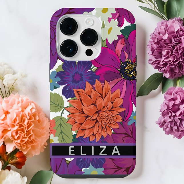 Watercolor  Floral monogram custom Phone Case (Creator Uploaded)