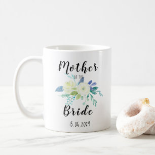 Watercolor Floral Mother of the Bride Personalized Coffee Mug