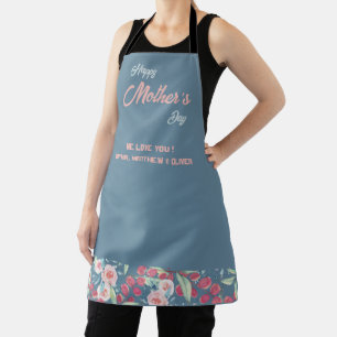 Watercolor Floral Mother's Day 2024 Gift  Apron