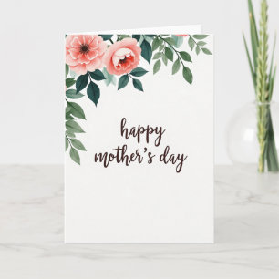 Watercolor Floral Mothers Day Card