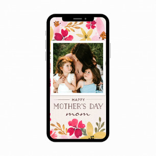 Watercolor Floral Mother's Day Card