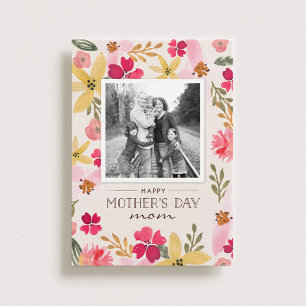 Watercolor Floral Mother's Day Card