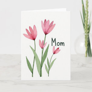 Watercolor Floral Mum Card