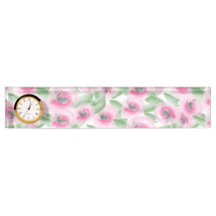 Watercolor Floral Nameplate