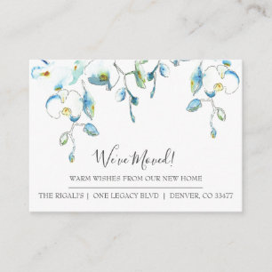 Watercolor Floral New Home Moving Announcement
