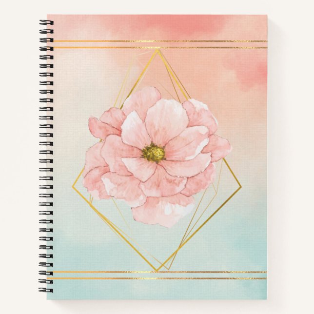 Watercolor Floral  Notebook (Front)
