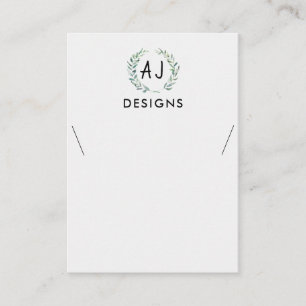 Watercolor Floral Painting Necklace Display Card