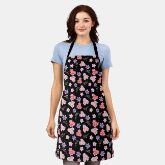 Watercolor Floral Pattern  Apron