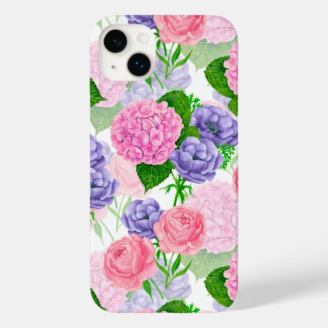 Watercolor floral pattern Case-Mate iPhone case (Back)