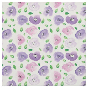 Watercolor Floral Pattern Fabric