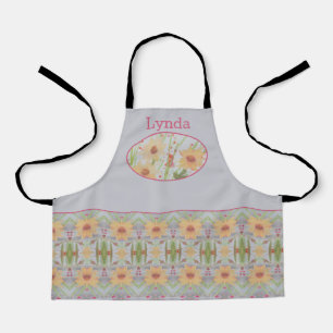 Watercolor Floral Patterned Apron