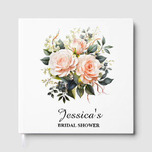 Watercolor Floral– Personalised Bridal Shower Guest Book