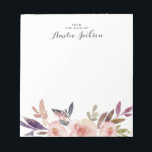 Watercolor Floral Personalised Notepad Stationery<br><div class="desc">More pretty Notepads in the Little Bayleigh Store!</div>