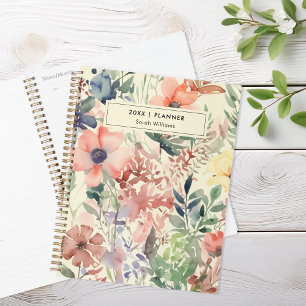Watercolor Floral Personalised Planner