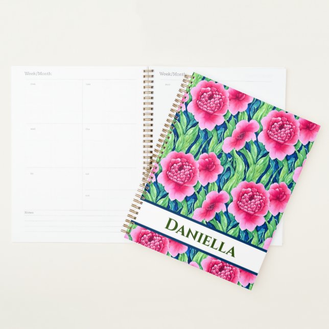 Watercolor Floral Personalised Planner (Display)