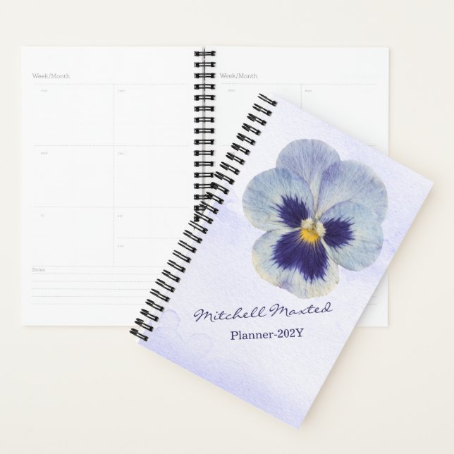 Watercolor Floral Personalised Planner Notebook (Display)