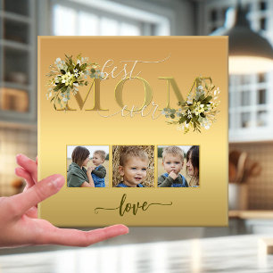 Watercolor Floral Photo Collage Mum Tile