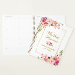 Watercolor Floral Pink Blush Gold Wedding Planner<br><div class="desc">Watercolor Floral Pink Blush Gold Wedding Planner</div>