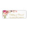 Watercolor Floral Pink Gold Wedding Address