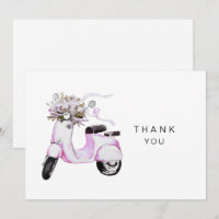 Watercolor Floral Pink Scooter Custom Personalised