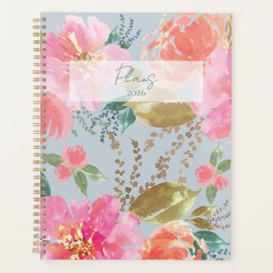 Watercolor Floral Planner