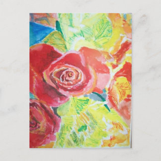 Watercolor Floral Postcard