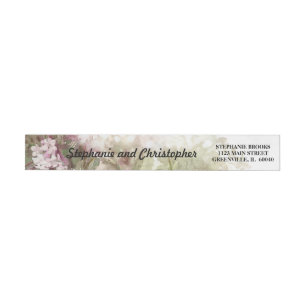 Watercolor Floral Purple Jasmine Wedding Wrap Around Label