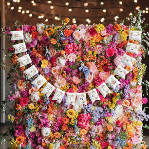Watercolor Floral Quinceanera Bunting