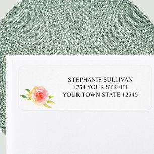 Watercolor Floral Return Address Label