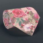 Watercolor Floral Rose Gold Camouflage Pink Tie<br><div class="desc">This design may be personalised by choosing the Edit Design option. You may also transfer onto other items. Contact me at colorflowcreations@gmail.com or use the chat option at the top of the page if you wish to have this design on another product or need assistance. See more of my designs...</div>