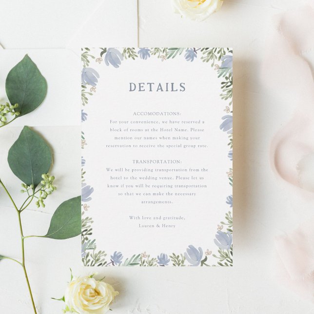 Watercolor Floral Rustic Wedding Insert (Creator Uploaded)
