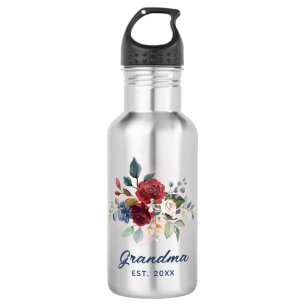 Watercolor Floral Script Bloom Grandparents Day 532 Ml Water Bottle