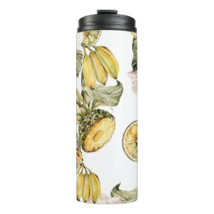 Watercolor floral seamless pattern. Hand painted l Thermal Tumbler