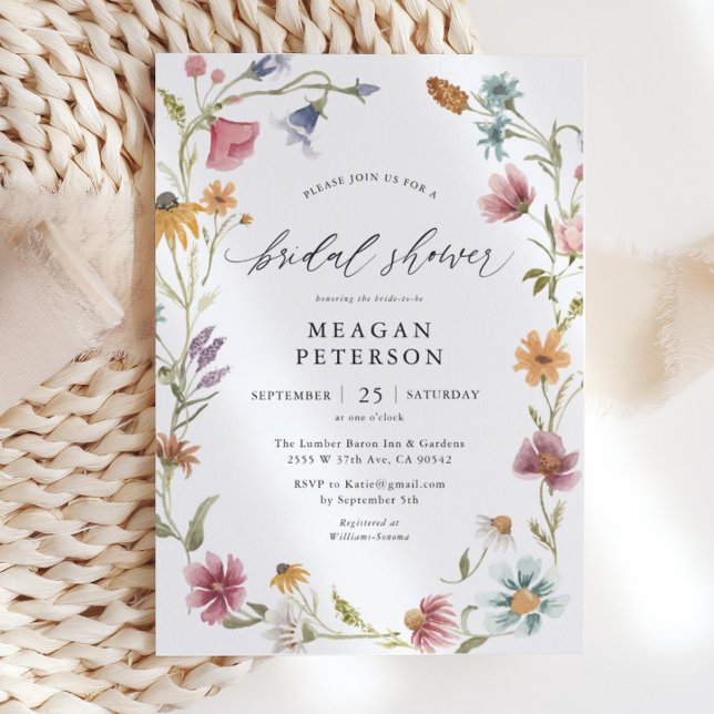 Watercolor Floral Spring Bridal Shower Invitation (Creator Uploaded)