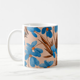 Watercolor Floral Summer Print Pattern Coffee Mug