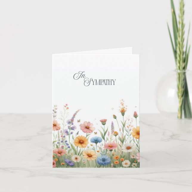 Watercolor Floral Sympathy Card (Front)