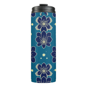Watercolor Floral Symphony – Seamless Botanical Thermal Tumbler
