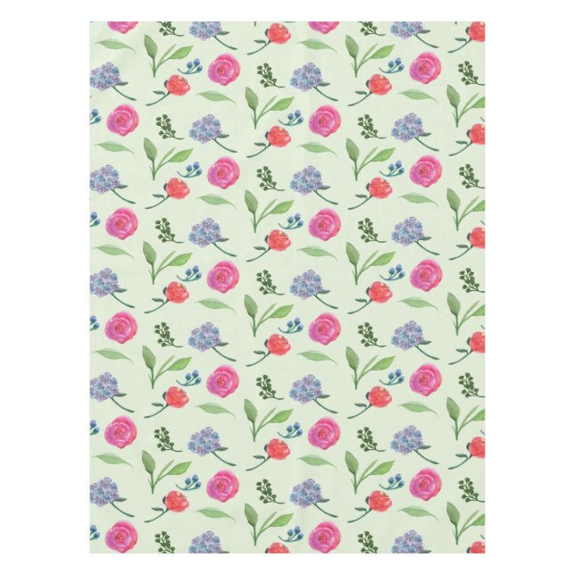 Watercolor Floral Tablecloth (Front)
