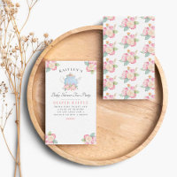 Watercolor Floral Tea Party | Baby Shower Diaper