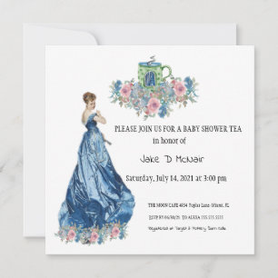 Watercolor Floral Tea Party Invitation