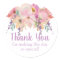 Watercolor Floral Thank You Birthday Favour