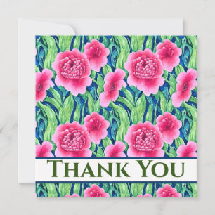 Watercolor Floral Thank You Card