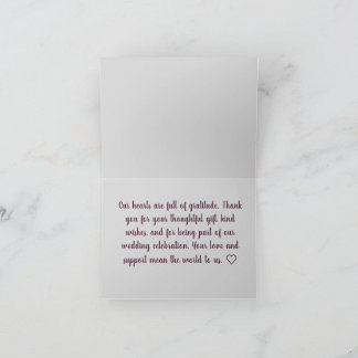 Watercolor Floral Thank You Cards to Wedding Guest