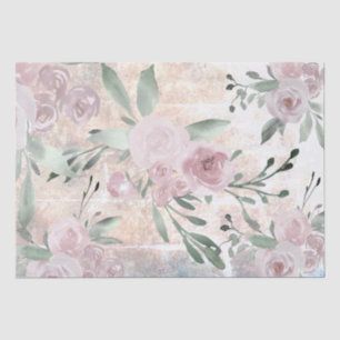 watercolor floral  tissue paper