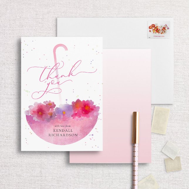 Watercolor Floral Umbrella Bridal Shower Invite (Creator Uploaded)