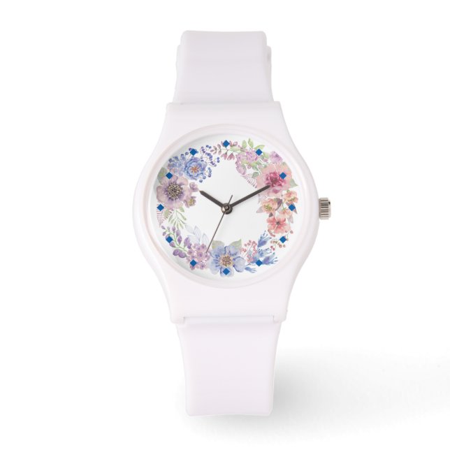 Watercolor Floral Watch (Front)