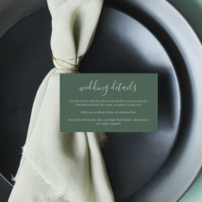 Watercolor Floral Wedding Details Card (Creator Uploaded)