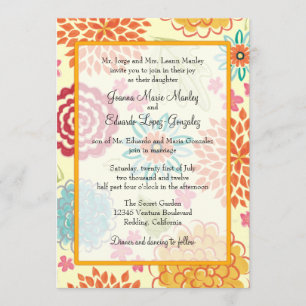 Watercolor Floral Wedding Invitation