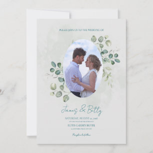 Watercolor Floral Wedding Invitation