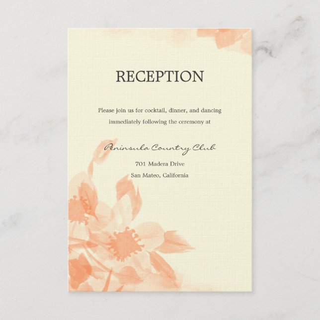 Watercolor Floral Wedding Invitation (Front)